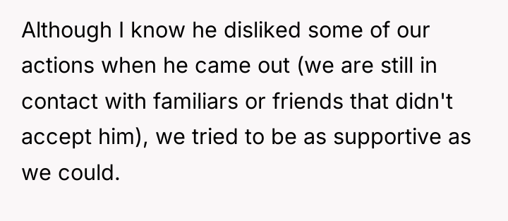 Although I know he disliked some of our actions when...