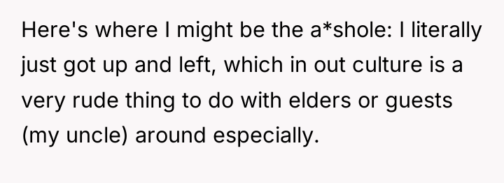 Here's where I might be the a*shole: I literally just...