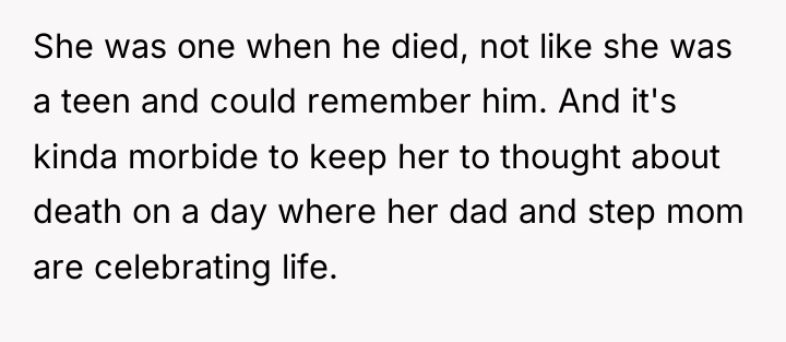 She was one when he died, not like she was...