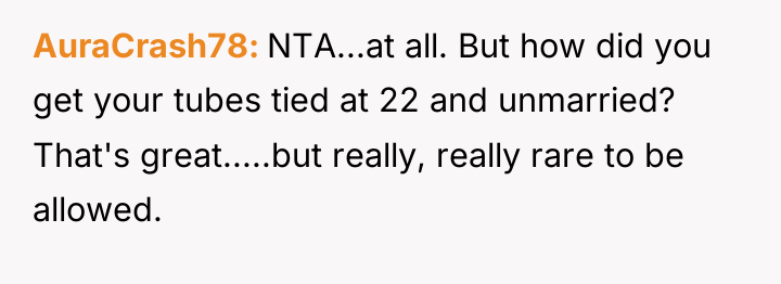 AuraCrash78 NTA...at all. But how did you get your tubes...