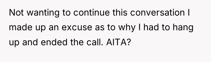 Not wanting to continue this conversation I made up an...