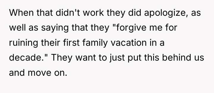 When that didn't work they did apologize, as well as...