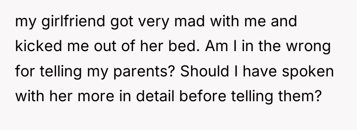 my girlfriend got very mad with me and kicked me...