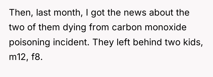 Then, last month, I got the news about the two...