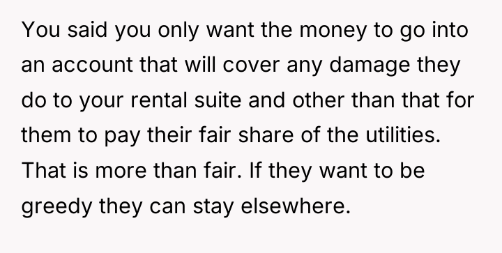 You said you only want the money to go into...