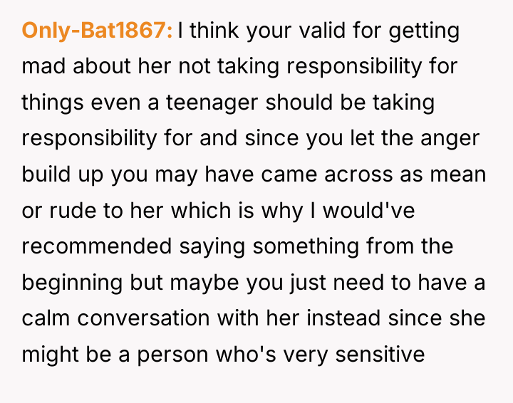 Only-Bat1867 I think your valid for getting mad about her...