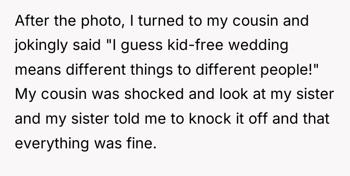 After the photo, I turned to my cousin and jokingly...