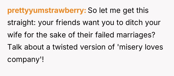 prettyyumstrawberry So let me get this straight: your friends want...