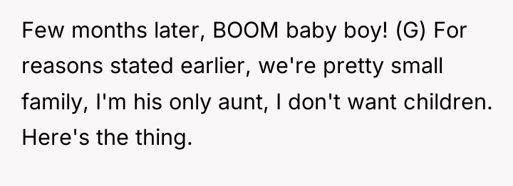 Few months later, BOOM baby boy! (G) For reasons stated...