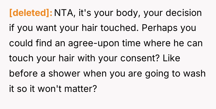 [deleted] NTA, it's your body, your decision if you want...