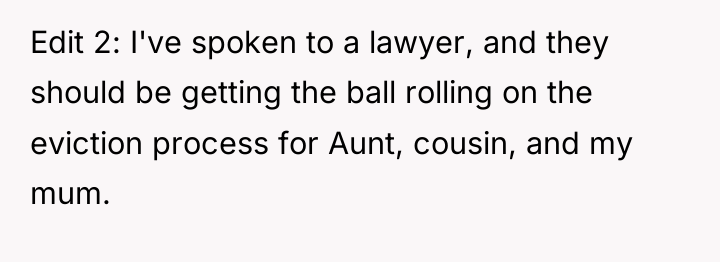 Edit 2: I've spoken to a lawyer, and they should...