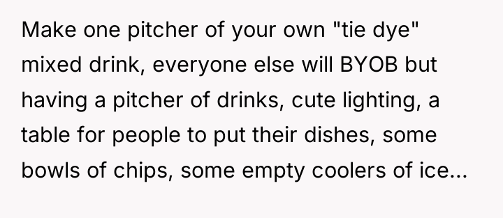 Make one pitcher of your own "tie dye" mixed drink,...