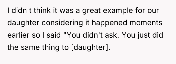 I didn't think it was a great example for our...