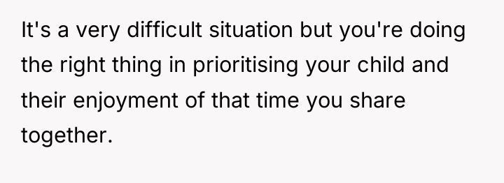 It's a very difficult situation but you're doing the right...