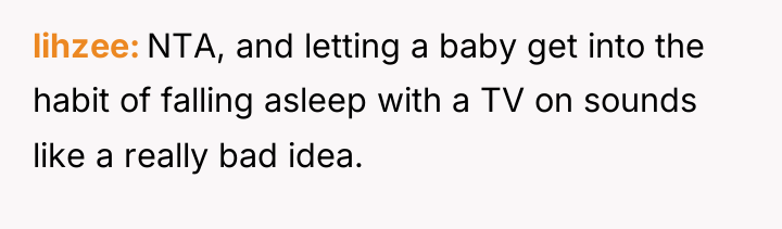 lihzee NTA, and letting a baby get into the habit...