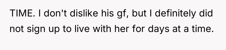TIME. I don't dislike his gf, but I definitely did...