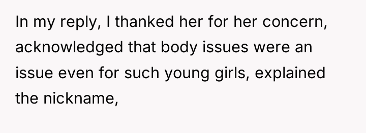 In my reply, I thanked her for her concern, acknowledged...