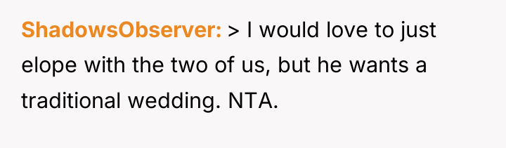 ShadowsObserver > I would love to just elope with the...