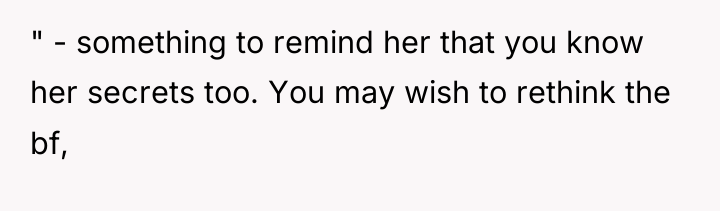 " - something to remind her that you know her...