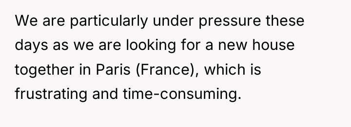 We are particularly under pressure these days as we are...