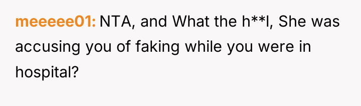 meeeee01 NTA, and What the h**l, She was accusing you...