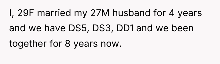 I, 29F married my 27M husband for 4 years and...