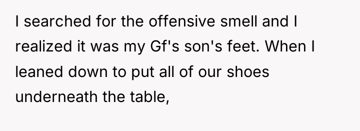 I searched for the offensive smell and I realized it...