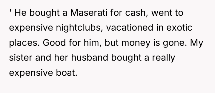 ' He bought a Maserati for cash, went to expensive...