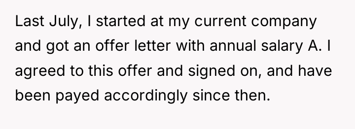 Last July, I started at my current company and got...