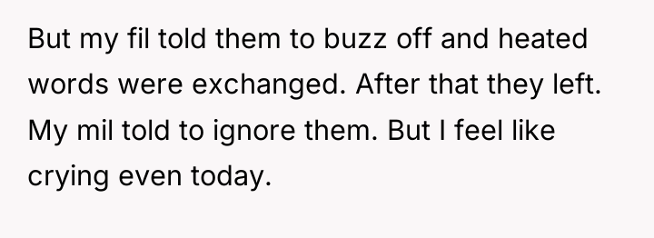 But my fil told them to buzz off and heated...