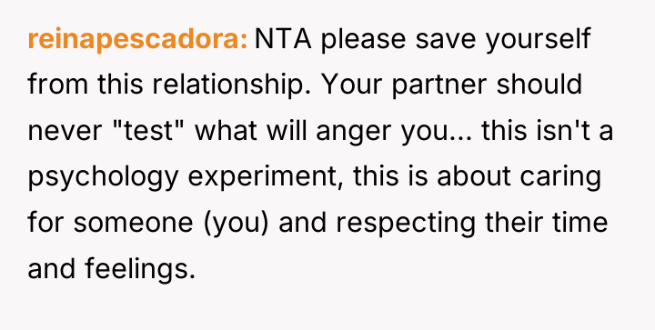 reinapescadora NTA please save yourself from this relationship. Your partner...