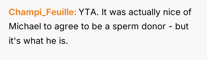 Champi_Feuille YTA. It was actually nice of Michael to agree...