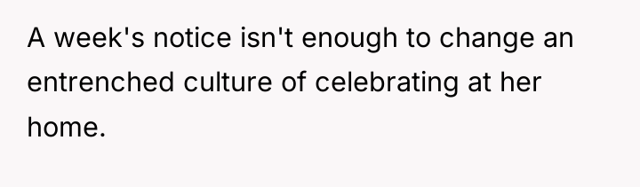 A week's notice isn't enough to change an entrenched culture...