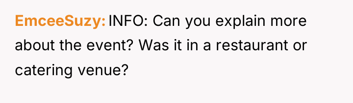 EmceeSuzy INFO: Can you explain more about the event? Was...