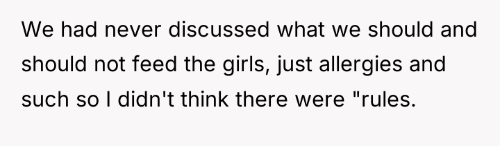 We had never discussed what we should and should not...