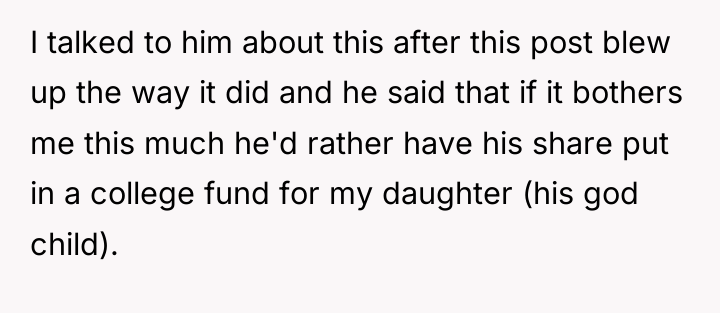 I talked to him about this after this post blew...