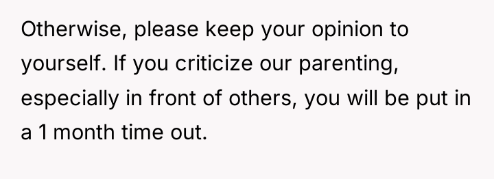 Otherwise, please keep your opinion to yourself. If you criticize...