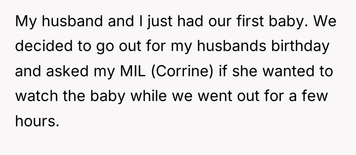 My husband and I just had our first baby. We...