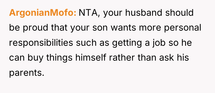 ArgonianMofo NTA, your husband should be proud that your son...