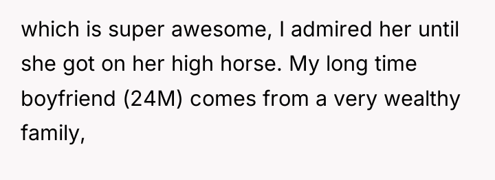 which is super awesome, I admired her until she got...