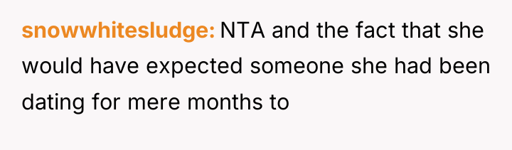snowwhitesludge NTA and the fact that she would have expected...