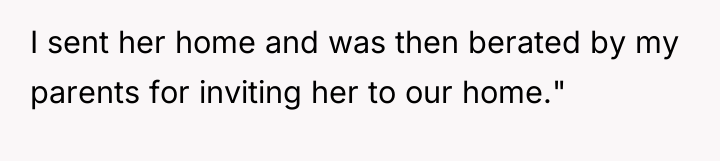 I sent her home and was then berated by my...