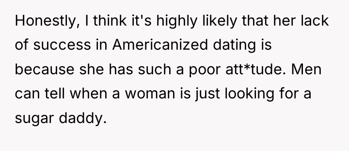 Honestly, I think it's highly likely that her lack of...