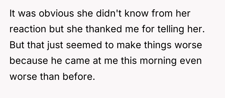It was obvious she didn't know from her reaction but...