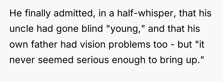 He finally admitted, in a half-whisper, that his uncle had...