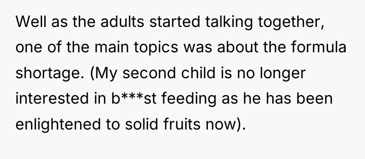 Well as the adults started talking together, one of the...
