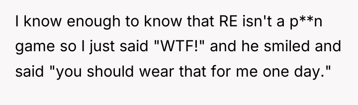 I know enough to know that RE isn't a p**n...