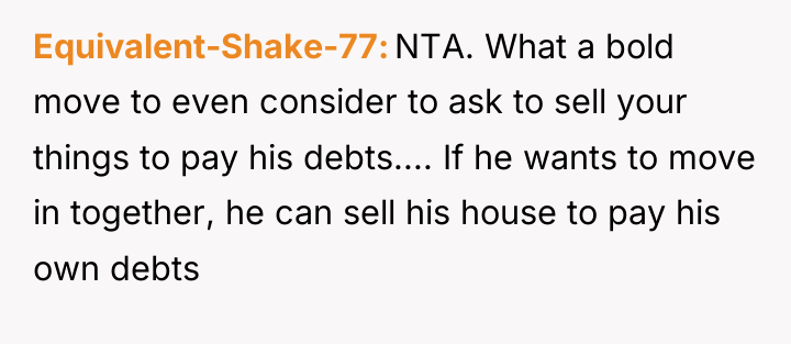 Equivalent-Shake-77 NTA. What a bold move to even consider to...
