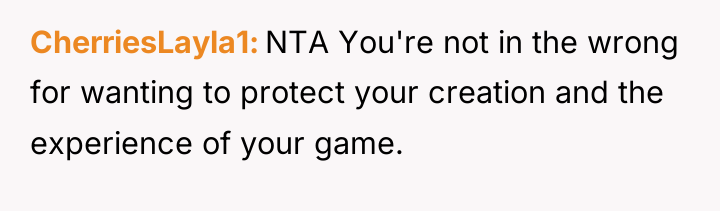 CherriesLayla1 NTA You're not in the wrong for wanting to...