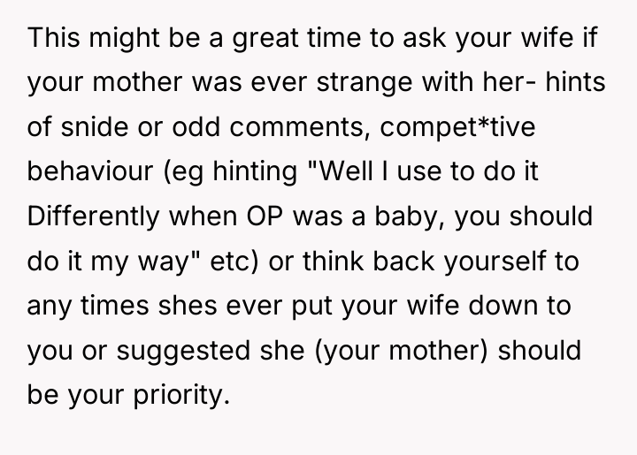This might be a great time to ask your wife...